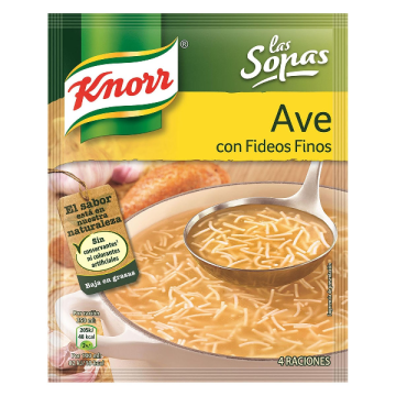 SOPA KNORR POLLO C/FIDEOS...