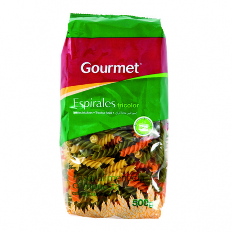 PASTA GOURMET ESPIRAL TRICOLOR 500G