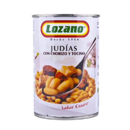 JUDIAS CON CHORIZO LOZANO 1/2 KG.