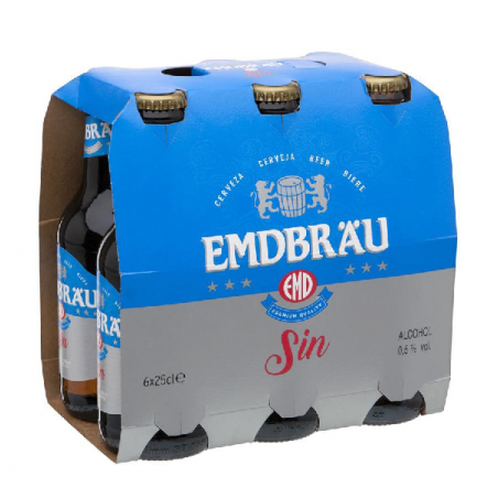 CERVEZA EMDBRAU 1/4 PK-6 S/ALC