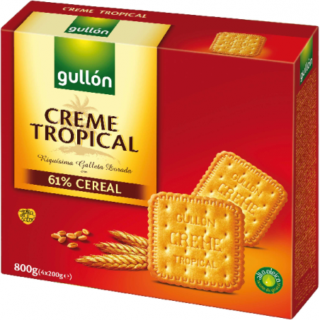 GALLETA GULLON CR. TROPICAL 800 GR.