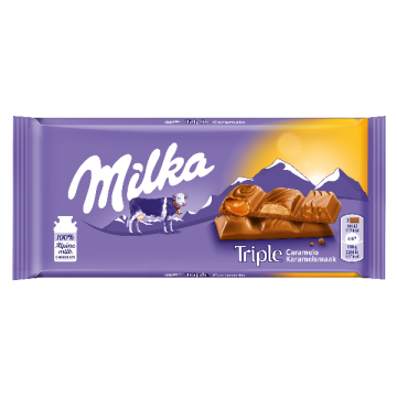 MILKA TRIPLE CARAMEL 90GR