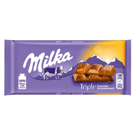 MILKA TRIPLE CARAMEL 90GR