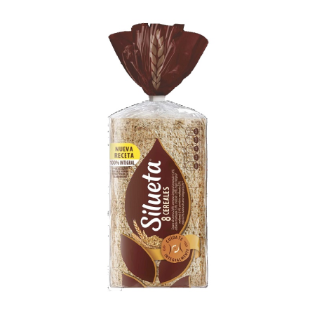 PAN SILUETA BIMBO 8 CER. S/CORTEZA 450GR