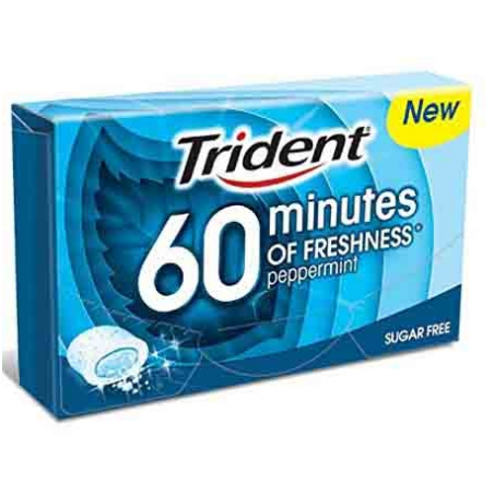 CHICLE TRIDENT 60 MINUTOS MENTA