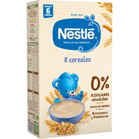 PAPILLA NESTLE 8 CEREALES 0% A 475 G.