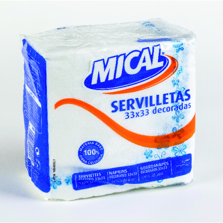 SERVILLETA MICAL DECORADA 33X33