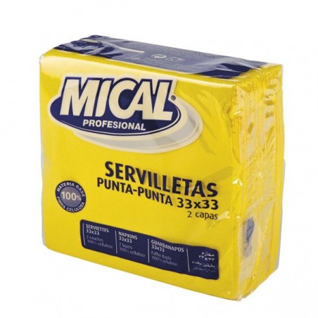 SERVILLETA MICAL AMARILLO 40 X 40 50 UND