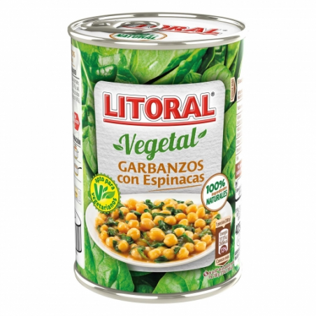 GARBANZOS LITORAL C/ESPINACAS 425G.