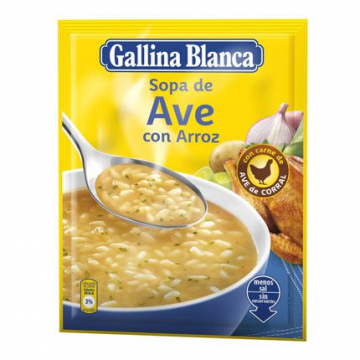 SOPA G.BLANCA AVE CON ARROZ 