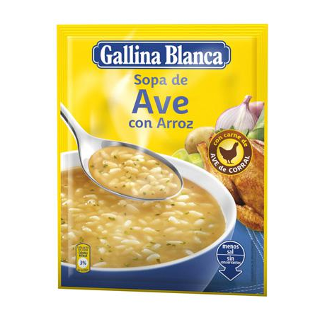 SOPA G.BLANCA AVE CON ARROZ 